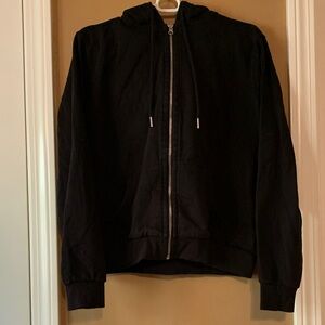 H&M Men's Black Zip-Up Hoodie